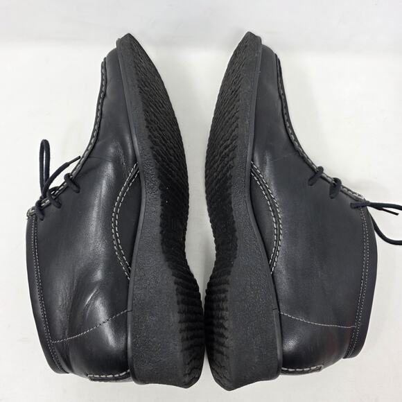 Vintage Bass Womens Toren / Wallabee / Chukka Boot Black Leather Size 8 M - Picture 6 of 12